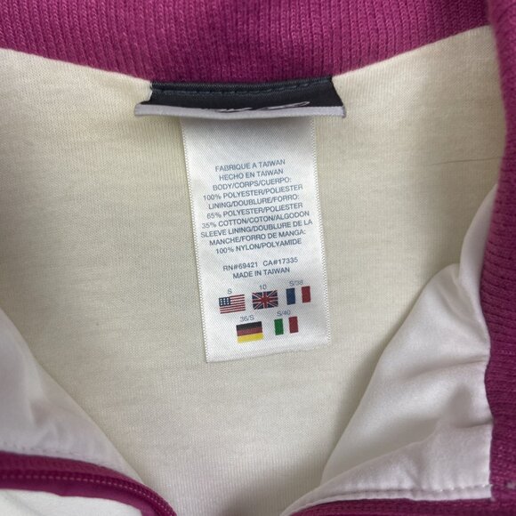 Y2K Retro Reebok Pink / White Windbreaker Jacket Woman Small Full Zip VTG - Picture 4 of 15